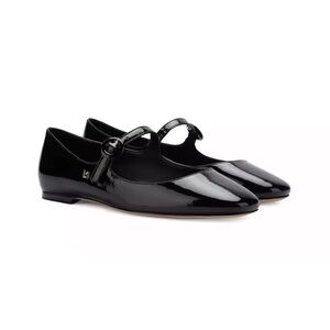 NEW Larroude Blair Ballet Flat In Black Patent leather